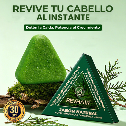 RevHair™ | Jabón Coreano Natural para Reducir la Caída y Fortalecer Cabello