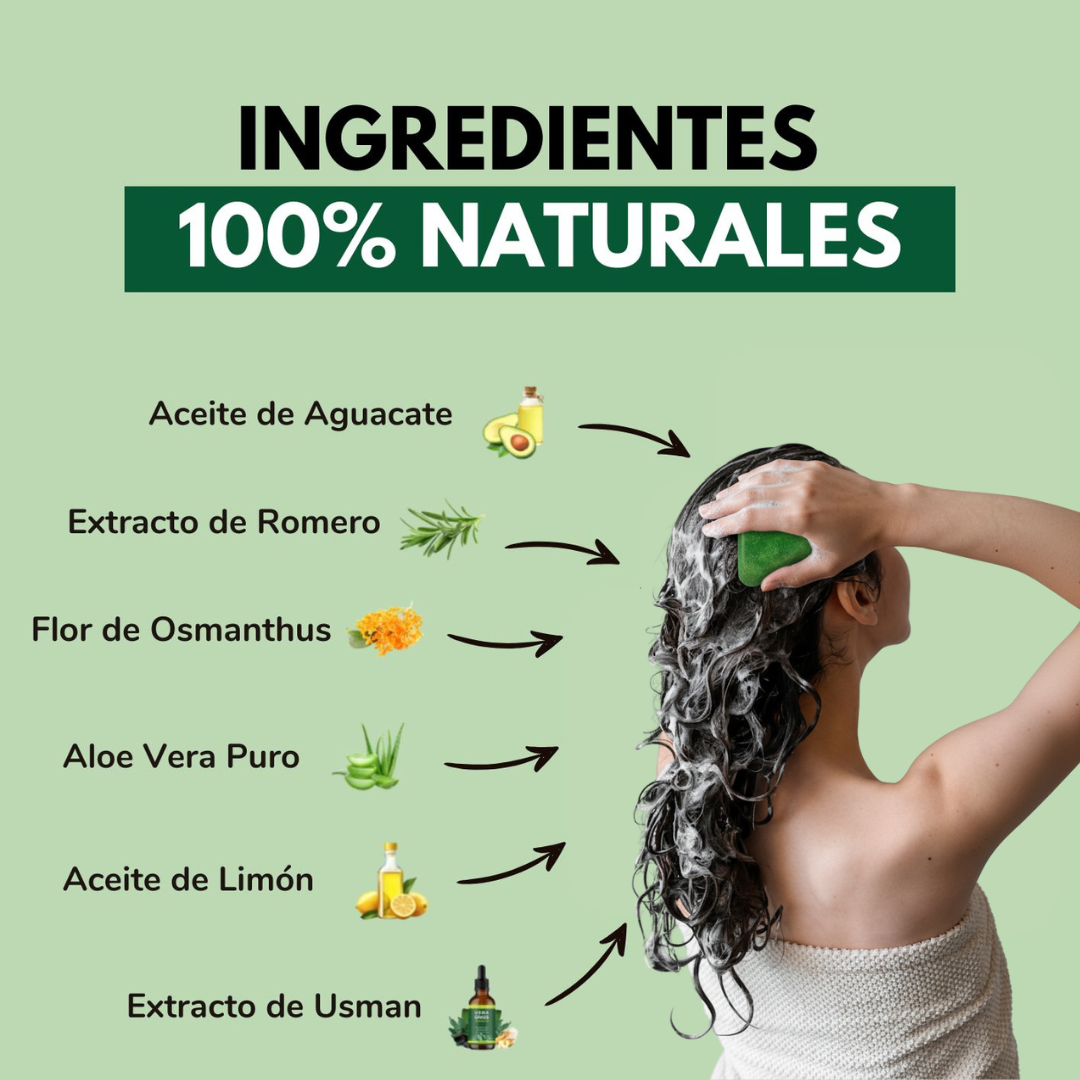 RevHair™ | Jabón Coreano Natural para Reducir la Caída y Fortalecer Cabello